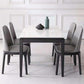 Rectangle Home Dining Table Simplicity Dinner Room Sintered Stone Table with 4 Wood Legs Black Without Chairs Clearhalo ' dining_table' 'Dining Tables & Seating' 'Dining Tables' 'furn' 'furn_dining_table' 'Furniture' 'furniture_dining_table' 'Kitchen & Dining Furniture' 'kitchen&dining_furn' 'kitchen' 'kitchen_dining_table' 3642758