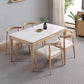 Rectangle Home Dining Table Simplicity Dinner Room Sintered Stone Table with 4 Wood Legs Clearhalo ' dining_table' 'Dining Tables & Seating' 'Dining Tables' 'furn' 'furn_dining_table' 'Furniture' 'furniture_dining_table' 'Kitchen & Dining Furniture' 'kitchen&dining_furn' 'kitchen' 'kitchen_dining_table' 3642759