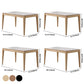 Rectangle Home Dining Table Simplicity Dinner Room Sintered Stone Table with 4 Wood Legs Clearhalo ' dining_table' 'Dining Tables & Seating' 'Dining Tables' 'furn' 'furn_dining_table' 'Furniture' 'furniture_dining_table' 'Kitchen & Dining Furniture' 'kitchen&dining_furn' 'kitchen' 'kitchen_dining_table' 3642764
