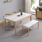 Rectangle Home Dining Table Simplicity Dinner Room Sintered Stone Table with 4 Wood Legs Clearhalo ' dining_table' 'Dining Tables & Seating' 'Dining Tables' 'furn' 'furn_dining_table' 'Furniture' 'furniture_dining_table' 'Kitchen & Dining Furniture' 'kitchen&dining_furn' 'kitchen' 'kitchen_dining_table' 3642770