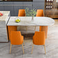 Metal Contemporary Free Form Dining Table Sintered Stone Table for Kitchen and Dining Room Clearhalo ' dining_table' 'Dining Tables & Seating' 'Dining Tables' 'furn' 'furn_dining_table' 'Furniture' 'furniture_dining_table' 'Kitchen & Dining Furniture' 'kitchen&dining_furn' 'kitchen' 'kitchen_dining_table' 3642772