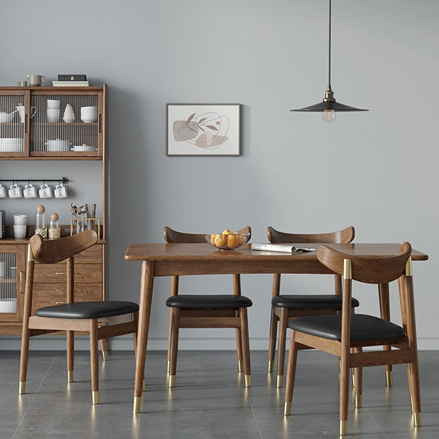 Contemporary Standard Brown Dining Table Solid Wood Rectangle Dining Table for Kitchen Clearhalo ' dining_table' 'Dining Tables & Seating' 'Dining Tables' 'furn' 'furn_dining_table' 'Furniture' 'furniture_dining_table' 'Kitchen & Dining Furniture' 'kitchen&dining_furn' 'kitchen' 'kitchen_dining_table' 3642800