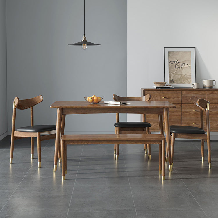 Contemporary Standard Brown Dining Table Solid Wood Rectangle Dining Table for Kitchen Clearhalo ' dining_table' 'Dining Tables & Seating' 'Dining Tables' 'furn' 'furn_dining_table' 'Furniture' 'furniture_dining_table' 'Kitchen & Dining Furniture' 'kitchen&dining_furn' 'kitchen' 'kitchen_dining_table' 3642802