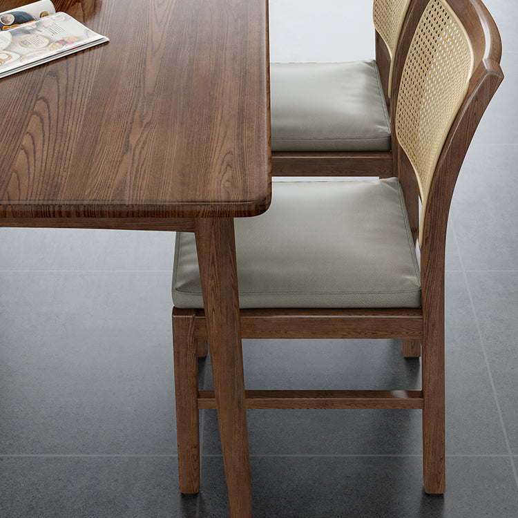 Contemporary Standard Brown Dining Table Solid Wood Rectangle Dining Table for Kitchen Clearhalo ' dining_table' 'Dining Tables & Seating' 'Dining Tables' 'furn' 'furn_dining_table' 'Furniture' 'furniture_dining_table' 'Kitchen & Dining Furniture' 'kitchen&dining_furn' 'kitchen' 'kitchen_dining_table' 3642803