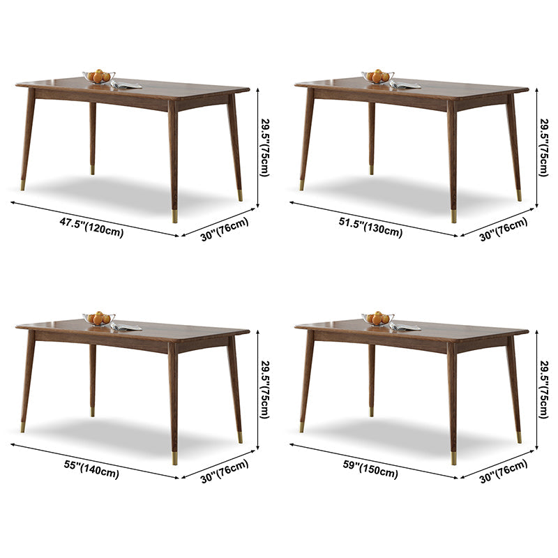 Contemporary Standard Brown Dining Table Solid Wood Rectangle Dining Table for Kitchen Clearhalo ' dining_table' 'Dining Tables & Seating' 'Dining Tables' 'furn' 'furn_dining_table' 'Furniture' 'furniture_dining_table' 'Kitchen & Dining Furniture' 'kitchen&dining_furn' 'kitchen' 'kitchen_dining_table' 3642807