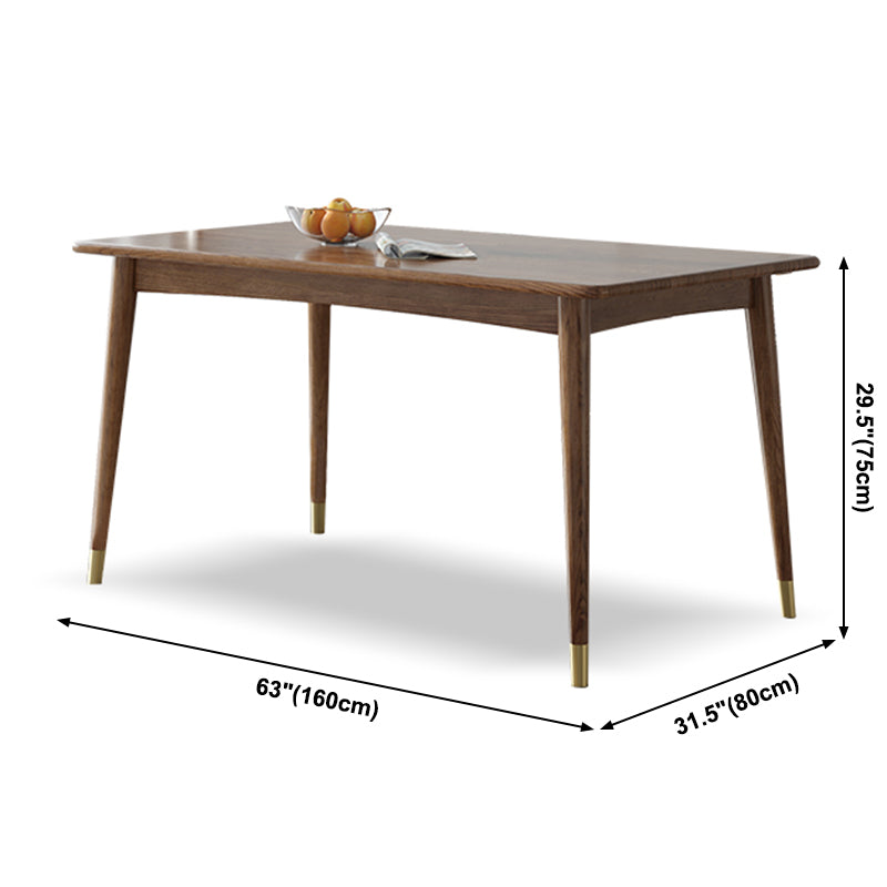 Contemporary Standard Brown Dining Table Solid Wood Rectangle Dining Table for Kitchen Clearhalo ' dining_table' 'Dining Tables & Seating' 'Dining Tables' 'furn' 'furn_dining_table' 'Furniture' 'furniture_dining_table' 'Kitchen & Dining Furniture' 'kitchen&dining_furn' 'kitchen' 'kitchen_dining_table' 3642808