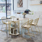 Metal Contemporary Rectangle Dining Table Sintered Stone Table for Kitchen and Dining Room Clearhalo ' dining_table' 'Dining Tables & Seating' 'Dining Tables' 'furn' 'furn_dining_table' 'Furniture' 'furniture_dining_table' 'Kitchen & Dining Furniture' 'kitchen&dining_furn' 'kitchen' 'kitchen_dining_table' 3642854
