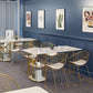 Metal Contemporary Rectangle Dining Table Sintered Stone Table for Kitchen and Dining Room Clearhalo ' dining_table' 'Dining Tables & Seating' 'Dining Tables' 'furn' 'furn_dining_table' 'Furniture' 'furniture_dining_table' 'Kitchen & Dining Furniture' 'kitchen&dining_furn' 'kitchen' 'kitchen_dining_table' 3642855