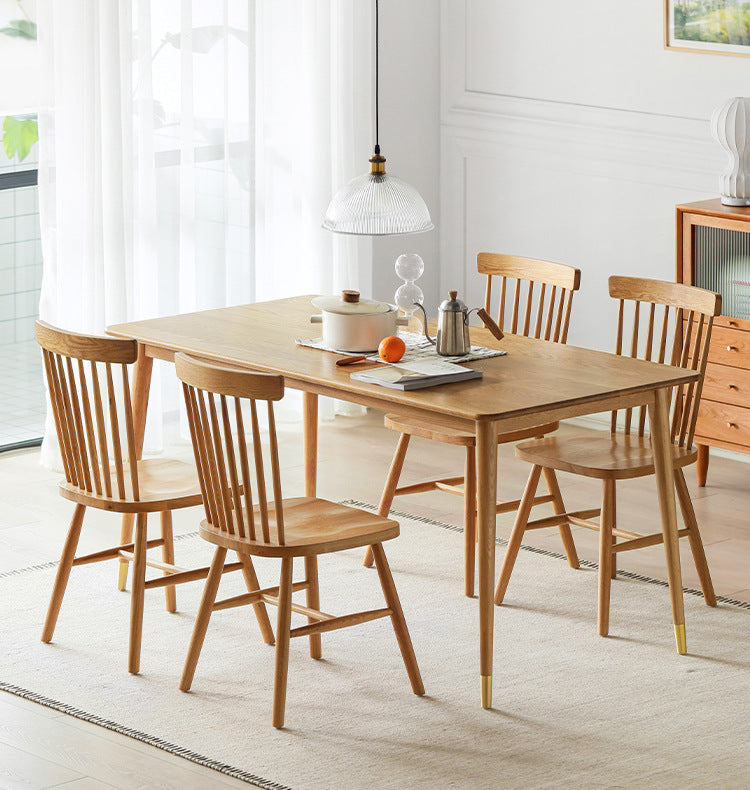 Modern Rectangle Dining Table Solid Wood Table with 4 Legs for Home Kitchen Dinner Natural Without Chairs Clearhalo ' dining_table' 'Dining Tables & Seating' 'Dining Tables' 'furn' 'furn_dining_table' 'Furniture' 'furniture_dining_table' 'Kitchen & Dining Furniture' 'kitchen&dining_furn' 'kitchen' 'kitchen_dining_table' 3642868