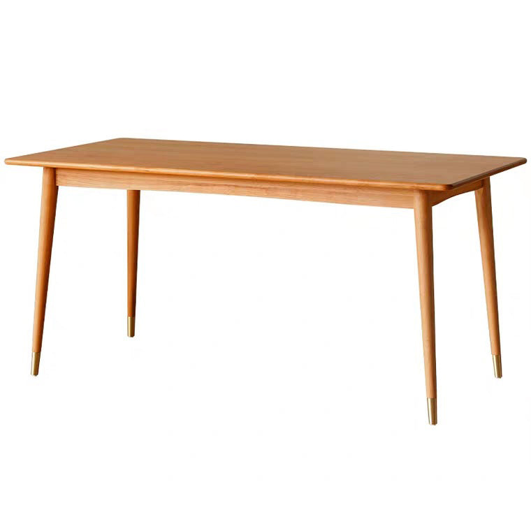 Modern Rectangle Dining Table Solid Wood Table with 4 Legs for Home Kitchen Dinner Brown Without Chairs Clearhalo ' dining_table' 'Dining Tables & Seating' 'Dining Tables' 'furn' 'furn_dining_table' 'Furniture' 'furniture_dining_table' 'Kitchen & Dining Furniture' 'kitchen&dining_furn' 'kitchen' 'kitchen_dining_table' 3642872