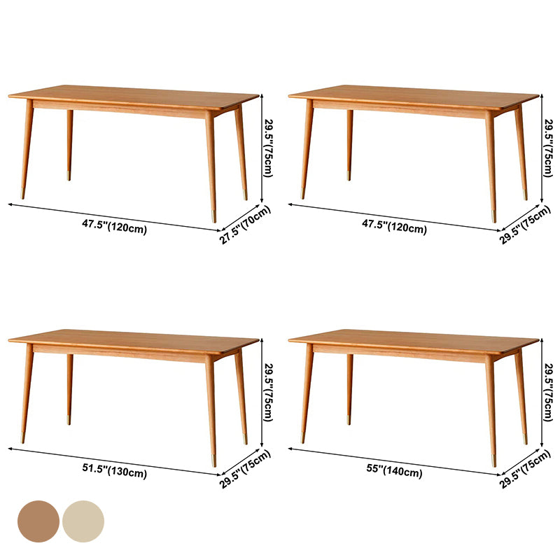 Modern Rectangle Dining Table Solid Wood Table with 4 Legs for Home Kitchen Dinner Clearhalo ' dining_table' 'Dining Tables & Seating' 'Dining Tables' 'furn' 'furn_dining_table' 'Furniture' 'furniture_dining_table' 'Kitchen & Dining Furniture' 'kitchen&dining_furn' 'kitchen' 'kitchen_dining_table' 3642877
