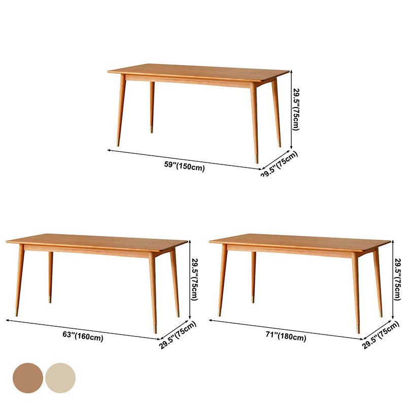 Modern Rectangle Dining Table Solid Wood Table with 4 Legs for Home Kitchen Dinner Clearhalo ' dining_table' 'Dining Tables & Seating' 'Dining Tables' 'furn' 'furn_dining_table' 'Furniture' 'furniture_dining_table' 'Kitchen & Dining Furniture' 'kitchen&dining_furn' 'kitchen' 'kitchen_dining_table' 3642878