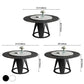 Modern Round Shape Kitchen Dining Table Sintered Stone Standard Dining Table with Pedestal Base Clearhalo ' dining_table' 'Dining Tables & Seating' 'Dining Tables' 'furn' 'furn_dining_table' 'Furniture' 'furniture_dining_table' 'Kitchen & Dining Furniture' 'kitchen&dining_furn' 'kitchen' 'kitchen_dining_table' 3642887