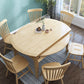 Modern Style Solid Wood Dining Table Brown Round Drop-Leaf Table with 4 Legs Clearhalo ' dining_table' 'Dining Tables & Seating' 'Dining Tables' 'furn' 'furn_dining_table' 'Furniture' 'furniture_dining_table' 'Kitchen & Dining Furniture' 'kitchen&dining_furn' 'kitchen' 'kitchen_dining_table' 3642890