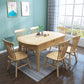 Modern Style Solid Wood Dining Table Brown Round Drop-Leaf Table with 4 Legs Clearhalo ' dining_table' 'Dining Tables & Seating' 'Dining Tables' 'furn' 'furn_dining_table' 'Furniture' 'furniture_dining_table' 'Kitchen & Dining Furniture' 'kitchen&dining_furn' 'kitchen' 'kitchen_dining_table' 3642891