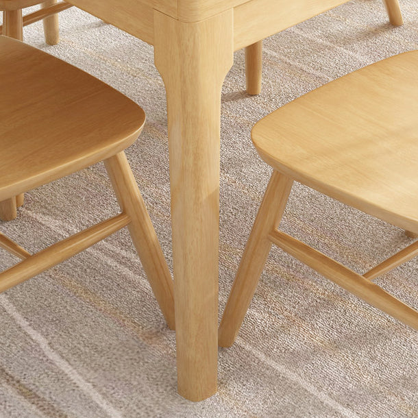 Modern Style Solid Wood Dining Table Brown Round Drop-Leaf Table with 4 Legs Clearhalo ' dining_table' 'Dining Tables & Seating' 'Dining Tables' 'furn' 'furn_dining_table' 'Furniture' 'furniture_dining_table' 'Kitchen & Dining Furniture' 'kitchen&dining_furn' 'kitchen' 'kitchen_dining_table' 3642897
