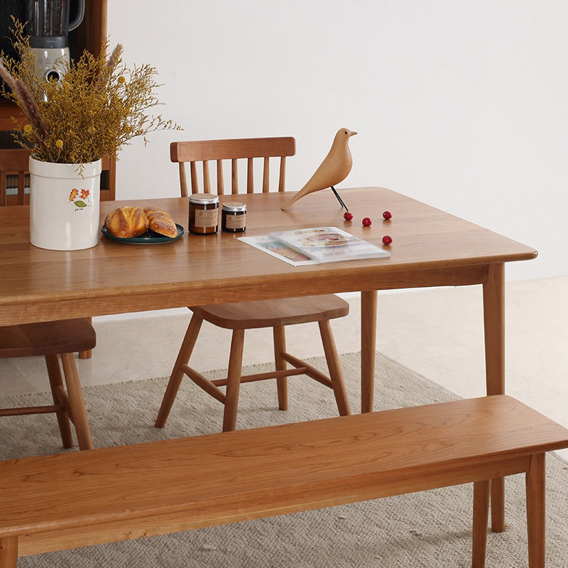 Rectangle Solid Wood Table Modern Dining Table with 4 Legs for Restaurant Clearhalo ' dining_table' 'Dining Tables & Seating' 'Dining Tables' 'furn' 'furn_dining_table' 'Furniture' 'furniture_dining_table' 'Kitchen & Dining Furniture' 'kitchen&dining_furn' 'kitchen' 'kitchen_dining_table' 3642905