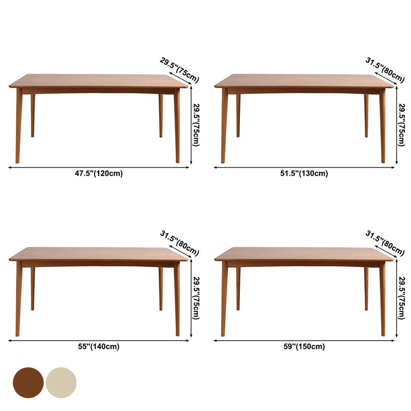 Rectangle Solid Wood Table Modern Dining Table with 4 Legs for Restaurant Clearhalo ' dining_table' 'Dining Tables & Seating' 'Dining Tables' 'furn' 'furn_dining_table' 'Furniture' 'furniture_dining_table' 'Kitchen & Dining Furniture' 'kitchen&dining_furn' 'kitchen' 'kitchen_dining_table' 3642909