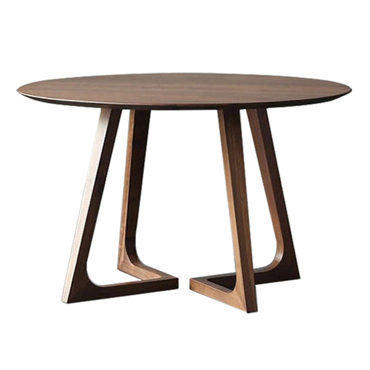 Round Double Pedestal Home Furniture Solid Wood Dining Room Collection Without Chairs Clearhalo ' dining_table' 'Dining Tables & Seating' 'Dining Tables' 'furn' 'furn_dining_table' 'Furniture' 'furniture_dining_table' 'Kitchen & Dining Furniture' 'kitchen&dining_furn' 'kitchen' 'kitchen_dining_table' 3642915