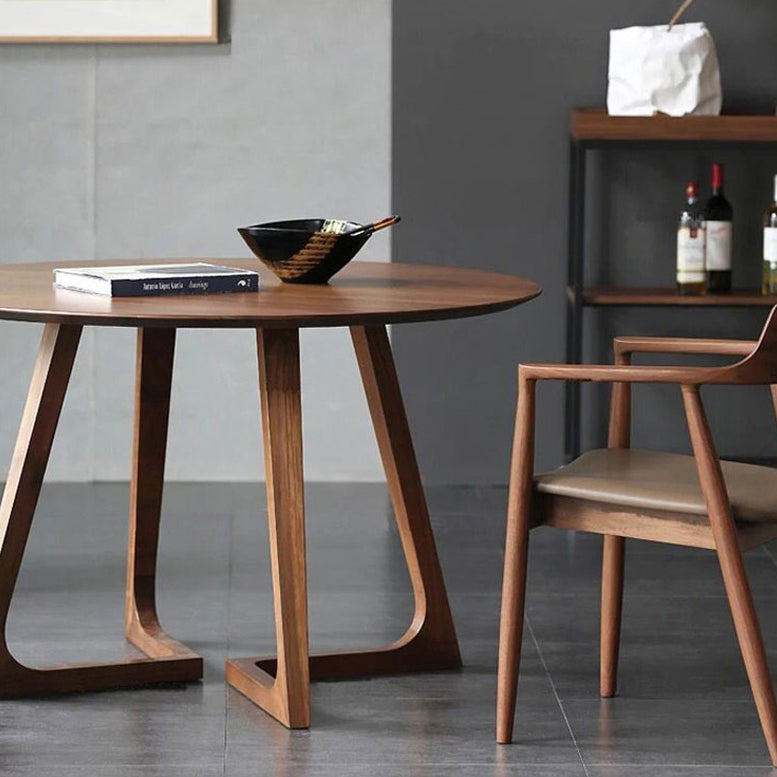 Round Double Pedestal Home Furniture Solid Wood Dining Room Collection Clearhalo ' dining_table' 'Dining Tables & Seating' 'Dining Tables' 'furn' 'furn_dining_table' 'Furniture' 'furniture_dining_table' 'Kitchen & Dining Furniture' 'kitchen&dining_furn' 'kitchen' 'kitchen_dining_table' 3642916