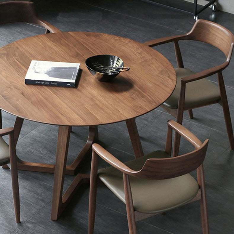 Round Double Pedestal Home Furniture Solid Wood Dining Room Collection Clearhalo ' dining_table' 'Dining Tables & Seating' 'Dining Tables' 'furn' 'furn_dining_table' 'Furniture' 'furniture_dining_table' 'Kitchen & Dining Furniture' 'kitchen&dining_furn' 'kitchen' 'kitchen_dining_table' 3642917