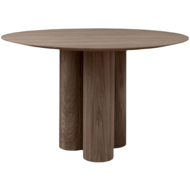 Round Shape Contemporary Dining Table Wood Color Fixed Table of Solid Wood Clearhalo ' dining_table' 'Dining Tables & Seating' 'Dining Tables' 'furn' 'furn_dining_table' 'Furniture' 'furniture_dining_table' 'Kitchen & Dining Furniture' 'kitchen&dining_furn' 'kitchen' 'kitchen_dining_table' 3642924