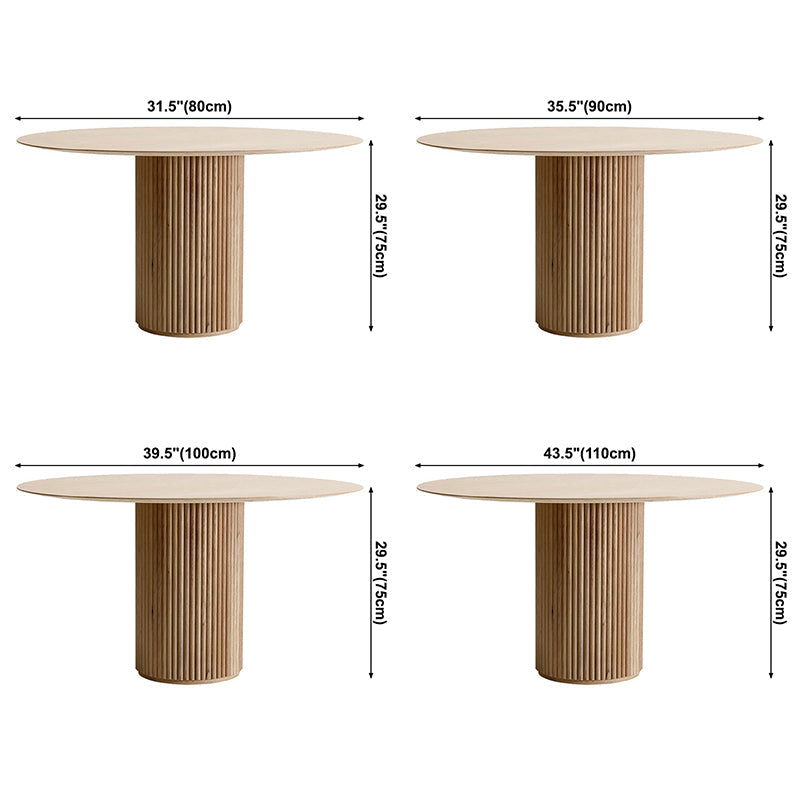 Contemporary Round Dining Table Pine Solid Wood Table with Pedestal Base Clearhalo ' dining_table' 'Dining Tables & Seating' 'Dining Tables' 'furn' 'furn_dining_table' 'Furniture' 'furniture_dining_table' 'Kitchen & Dining Furniture' 'kitchen&dining_furn' 'kitchen' 'kitchen_dining_table' 3642931