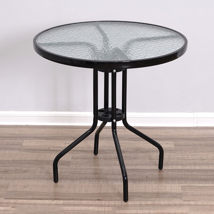 Glass Transparent Dining Table Simplicity 4 Legs Table for Dining Room 27.6"L x 27.6"W x 27.6"H Without Chairs Clearhalo ' dining_table' 'Dining Tables & Seating' 'Dining Tables' 'furn' 'furn_dining_table' 'Furniture' 'furniture_dining_table' 'Kitchen & Dining Furniture' 'kitchen&dining_furn' 'kitchen' 'kitchen_dining_table' 3642941
