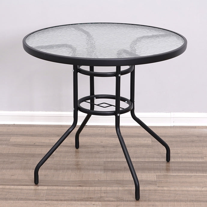 Glass Transparent Dining Table Simplicity 4 Legs Table for Dining Room 31.5"L x 31.5"W x 27.6"H Without Chairs Clearhalo ' dining_table' 'Dining Tables & Seating' 'Dining Tables' 'furn' 'furn_dining_table' 'Furniture' 'furniture_dining_table' 'Kitchen & Dining Furniture' 'kitchen&dining_furn' 'kitchen' 'kitchen_dining_table' 3642942