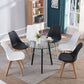 Round 3 Legs Modern Dining Table Transparent Fixed Table of Clear Glass Clearhalo ' dining_table' 'Dining Tables & Seating' 'Dining Tables' 'furn' 'furn_dining_table' 'Furniture' 'furniture_dining_table' 'Kitchen & Dining Furniture' 'kitchen&dining_furn' 'kitchen' 'kitchen_dining_table' 3642948