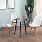 Round 3 Legs Modern Dining Table Transparent Fixed Table of Clear Glass Clearhalo ' dining_table' 'Dining Tables & Seating' 'Dining Tables' 'furn' 'furn_dining_table' 'Furniture' 'furniture_dining_table' 'Kitchen & Dining Furniture' 'kitchen&dining_furn' 'kitchen' 'kitchen_dining_table' 3642951