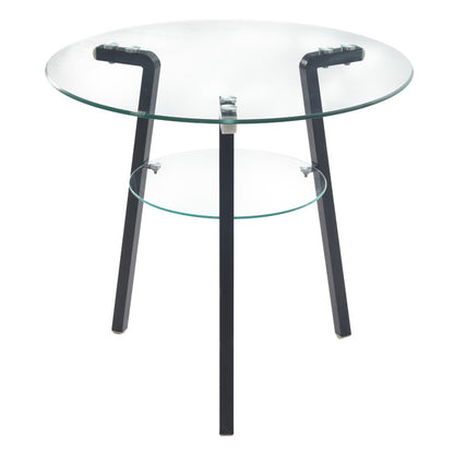 Round 3 Legs Modern Dining Table Transparent Fixed Table of Clear Glass Without Chairs Clearhalo ' dining_table' 'Dining Tables & Seating' 'Dining Tables' 'furn' 'furn_dining_table' 'Furniture' 'furniture_dining_table' 'Kitchen & Dining Furniture' 'kitchen&dining_furn' 'kitchen' 'kitchen_dining_table' 3642952