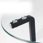 Round 3 Legs Modern Dining Table Transparent Fixed Table of Clear Glass Clearhalo ' dining_table' 'Dining Tables & Seating' 'Dining Tables' 'furn' 'furn_dining_table' 'Furniture' 'furniture_dining_table' 'Kitchen & Dining Furniture' 'kitchen&dining_furn' 'kitchen' 'kitchen_dining_table' 3642954