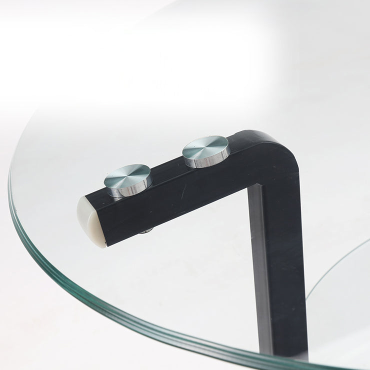 Round 3 Legs Modern Dining Table Transparent Fixed Table of Clear Glass Clearhalo ' dining_table' 'Dining Tables & Seating' 'Dining Tables' 'furn' 'furn_dining_table' 'Furniture' 'furniture_dining_table' 'Kitchen & Dining Furniture' 'kitchen&dining_furn' 'kitchen' 'kitchen_dining_table' 3642954