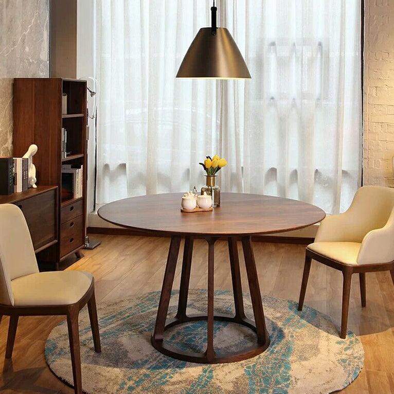 Round Pedestal Table Stone Dining Room Home Furniture with Pine Solid Wood Clearhalo ' dining_table' 'Dining Tables & Seating' 'Dining Tables' 'furn' 'furn_dining_table' 'Furniture' 'furniture_dining_table' 'Kitchen & Dining Furniture' 'kitchen&dining_furn' 'kitchen' 'kitchen_dining_table' 3642969