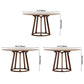 Round Pedestal Table Stone Dining Room Home Furniture with Pine Solid Wood Clearhalo ' dining_table' 'Dining Tables & Seating' 'Dining Tables' 'furn' 'furn_dining_table' 'Furniture' 'furniture_dining_table' 'Kitchen & Dining Furniture' 'kitchen&dining_furn' 'kitchen' 'kitchen_dining_table' 3642975