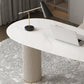 Metal Contemporary Oval Dining Table Sintered Stone Table for Dining Room Clearhalo ' dining_table' 'Dining Tables & Seating' 'Dining Tables' 'furn' 'furn_dining_table' 'Furniture' 'furniture_dining_table' 'Kitchen & Dining Furniture' 'kitchen&dining_furn' 'kitchen' 'kitchen_dining_table' 3642978