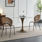 Modern Style Stone Dining Table Tulip Base Dining Site Table, for Dining Room Clearhalo ' dining_table' 'Dining Tables & Seating' 'Dining Tables' 'furn' 'furn_dining_table' 'Furniture' 'furniture_dining_table' 'Kitchen & Dining Furniture' 'kitchen&dining_furn' 'kitchen' 'kitchen_dining_table' 3642990