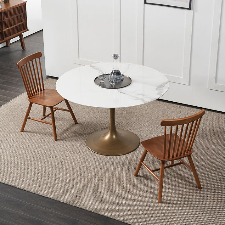 Modern Style Stone Dining Table Tulip Base Dining Site Table, for Dining Room Clearhalo ' dining_table' 'Dining Tables & Seating' 'Dining Tables' 'furn' 'furn_dining_table' 'Furniture' 'furniture_dining_table' 'Kitchen & Dining Furniture' 'kitchen&dining_furn' 'kitchen' 'kitchen_dining_table' 3642996