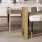 Metal Contemporary Rectangular Dining Table Sintered Stone Top Table for Dining Room Clearhalo ' dining_table' 'Dining Tables & Seating' 'Dining Tables' 'furn' 'furn_dining_table' 'Furniture' 'furniture_dining_table' 'Kitchen & Dining Furniture' 'kitchen&dining_furn' 'kitchen' 'kitchen_dining_table' 3643007