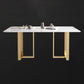 Metal Contemporary Rectangular Dining Table Sintered Stone Top Table for Dining Room Clearhalo ' dining_table' 'Dining Tables & Seating' 'Dining Tables' 'furn' 'furn_dining_table' 'Furniture' 'furniture_dining_table' 'Kitchen & Dining Furniture' 'kitchen&dining_furn' 'kitchen' 'kitchen_dining_table' 3643010