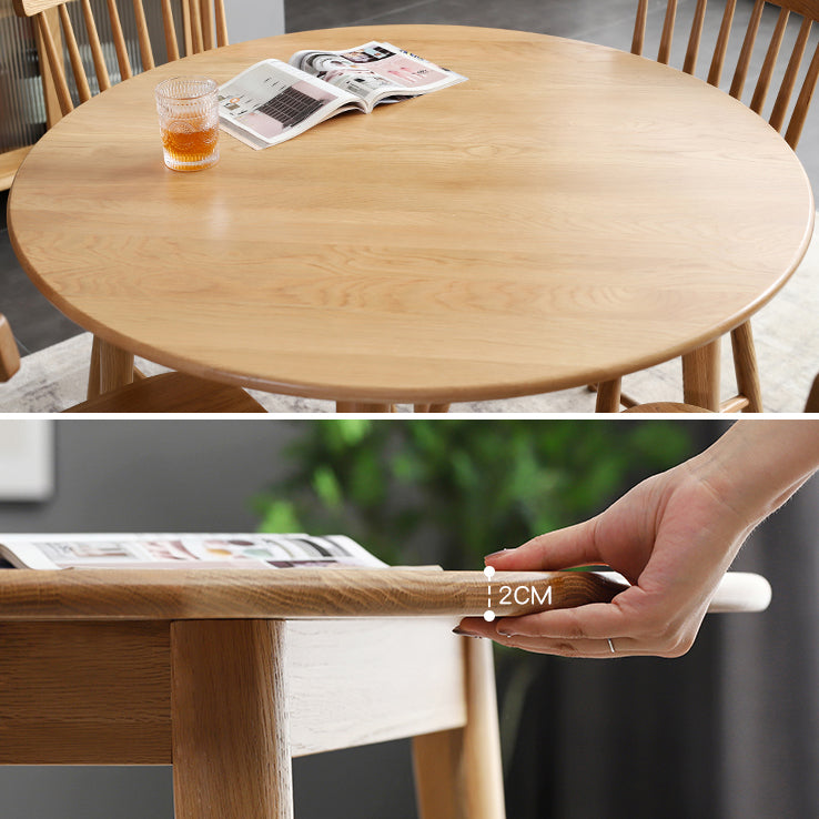 Modern Style Solid Wood Dining Table Round Table with 4 Legs for Coffee Shop Clearhalo ' dining_table' 'Dining Tables & Seating' 'Dining Tables' 'furn' 'furn_dining_table' 'Furniture' 'furniture_dining_table' 'Kitchen & Dining Furniture' 'kitchen&dining_furn' 'kitchen' 'kitchen_dining_table' 3643017