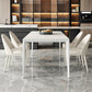 Metal Contemporary Rectangular Dining Table White Sintered Stone Table with 4 Legs Clearhalo ' dining_table' 'Dining Tables & Seating' 'Dining Tables' 'Furniture' 'furniture_dining_table' 'Kitchen & Dining Furniture' 'kitchen&dining_furn' 'kitchen' 'kitchen_dining_table' 3643027