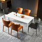 Metal Contemporary Rectangular Dining Table White Sintered Stone Table with 4 Legs Clearhalo ' dining_table' 'Dining Tables & Seating' 'Dining Tables' 'Furniture' 'furniture_dining_table' 'Kitchen & Dining Furniture' 'kitchen&dining_furn' 'kitchen' 'kitchen_dining_table' 3643029