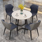 Round Double Pedestal Dining Site Table Contemporary Dinette Table for Home Clearhalo ' dining_table' 'Dining Tables & Seating' 'Dining Tables' 'furn' 'furn_dining_table' 'Furniture' 'furniture_dining_table' 'Kitchen & Dining Furniture' 'kitchen&dining_furn' 'kitchen' 'kitchen_dining_table' 3643037