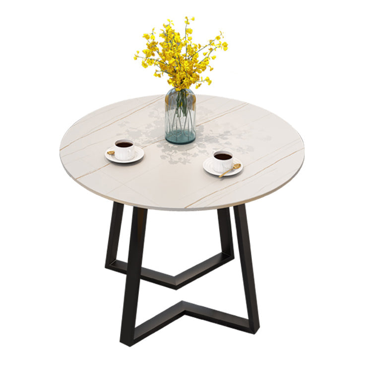 Round Double Pedestal Dining Site Table Contemporary Dinette Table for Home Beige Without Chairs Clearhalo ' dining_table' 'Dining Tables & Seating' 'Dining Tables' 'furn' 'furn_dining_table' 'Furniture' 'furniture_dining_table' 'Kitchen & Dining Furniture' 'kitchen&dining_furn' 'kitchen' 'kitchen_dining_table' 3643041