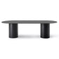 Minimalist Solid Wood Standard Dining Table Oval Kitchen Dining Table with Double Pedestal Base Black Without Chairs Clearhalo ' dining_table' 'Dining Tables & Seating' 'Dining Tables' 'furn' 'furn_dining_table' 'Furniture' 'furniture_dining_table' 'Kitchen & Dining Furniture' 'kitchen&dining_furn' 'kitchen' 'kitchen_dining_table' 3643055
