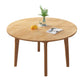 Round Wood Color Dining Table Rubberwood Solid Wood Table Modern with 4 Legs Pedestal Natural Without Chairs Clearhalo ' dining_table' 'Dining Tables & Seating' 'Dining Tables' 'furn' 'furn_dining_table' 'Furniture' 'furniture_dining_table' 'Kitchen & Dining Furniture' 'kitchen&dining_furn' 'kitchen' 'kitchen_dining_table' 3643059
