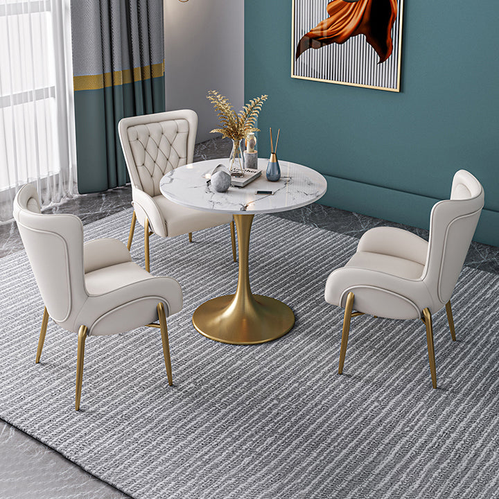 Sintered Stone Modern Style Dining Table White Round Table with Tulip Base Clearhalo ' dining_table' 'Dining Tables & Seating' 'Dining Tables' 'furn' 'furn_dining_table' 'Furniture' 'furniture_dining_table' 'Kitchen & Dining Furniture' 'kitchen&dining_furn' 'kitchen' 'kitchen_dining_table' 3643083