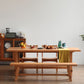 Solid Wood Rectangle Dining Table Modern Contemporary Kitchen Wood Table with Trestle Base Clearhalo ' dining_table' 'Dining Tables & Seating' 'Dining Tables' 'Furniture' 'furniture_dining_table' 'Kitchen & Dining Furniture' 'kitchen&dining_furn' 'kitchen' 'kitchen_dining_table' 3643093